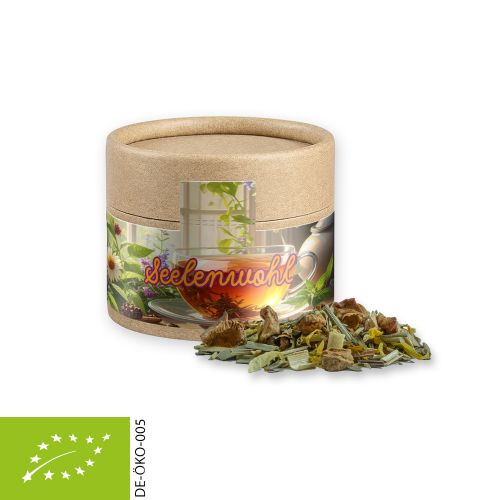 Organic herbal tea peace of mind, ca. 11g, cardboard can mini